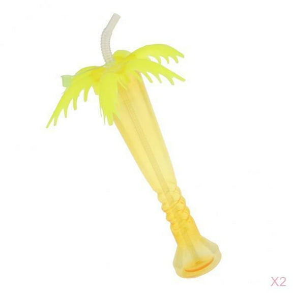 2 Piezas De Tazas De Con Tapa Y , Tazas De Plástico Para Fiestas De Hawái Tazas De Divertidas Para De Playa Yuyangstore Taza Palm Tree Yard