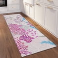 thumbnail image 3 of Addison Rugs Indoor/ Outdoor Surfside Coral Reef Washable Rug New Raspberry - 2'3" x 7'6", 3 of 5