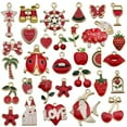 thumbnail image 5 of 31Pcs/Set Fruit Animal Mixed Enamel Charms Pendants DIY Jewelry Making Craft, 5 of 5