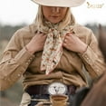 thumbnail image 3 of JASGOOD Western Belts for Men Floral Engraved Leather Belts with Cowboy Longhorn Bull Buckle, 3 of 12