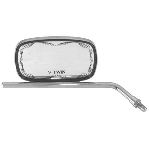 Emgo - 20-21750 - Universal Scrolled Mirror, V-Twin - 10mm Thread - Left