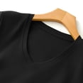 thumbnail image 5 of QUNYINEY V Neck Tshirts Shirts for Women Solid Short Sleeve Casual Tops Pullover Cotton Loose Breathable Shirts, 5 of 5
