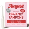 thumbnail image 1 of Tampones August de Algodón Orgánico Super y Super+ Paquete de 36, 1 of 9