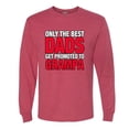 thumbnail image 2 of Wild Bobby,Only The Best Dads Get Promoted to Grampa, Father's Day, Men Long Sleeve Shirt, Vintage Heather Red, 3XL, 2 of 3