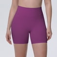 thumbnail image 3 of AzureSilk Womens Athletic Shorts Tight Yoga Pants Women No Front Seam Biker Shorts Lounge Workout running shorts for women Solid Color, Size S-XL, 3 of 6