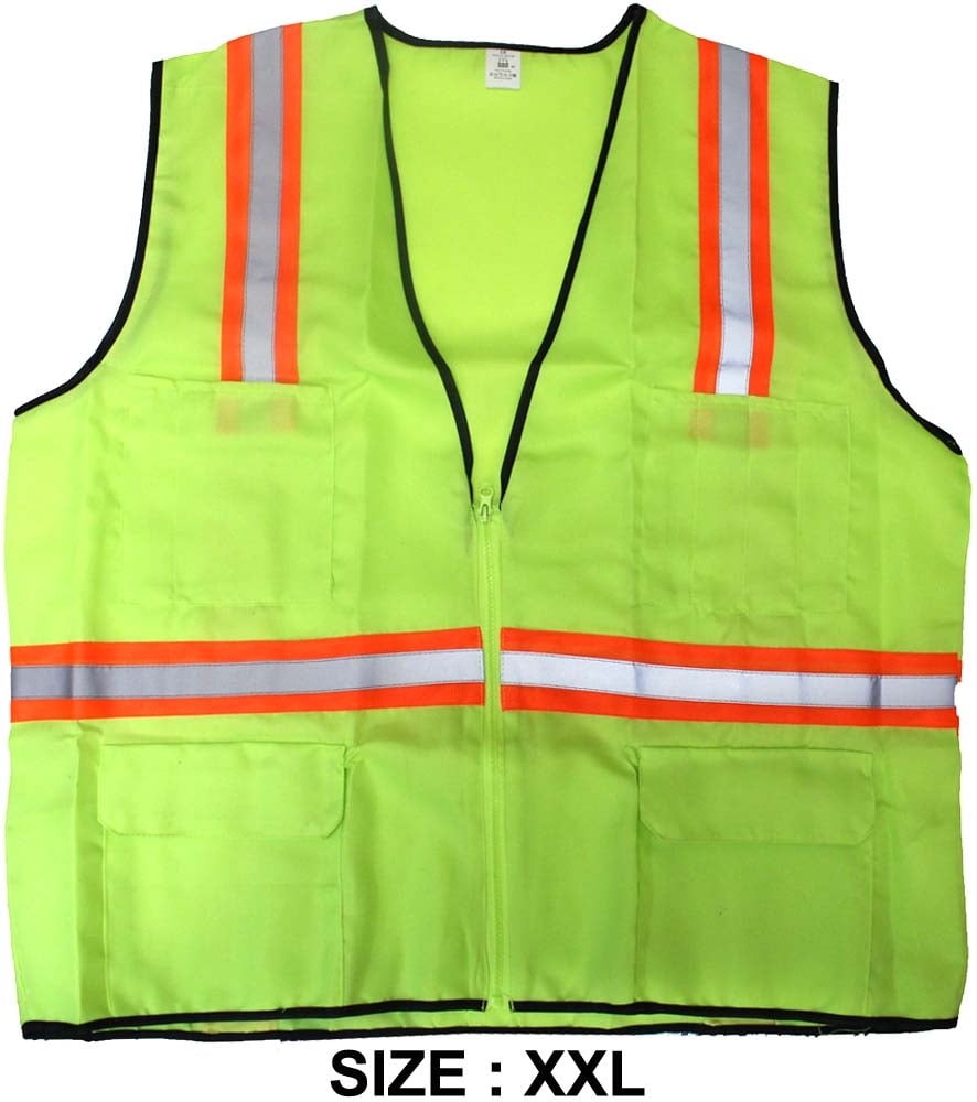 Bright Neon Green Safety Vest Adult Size XX Large (Briteguard SF