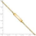 thumbnail image 3 of 14K Yellow Gold Flat Figaro Link Id Bracelet (7 X 4.5) Made In United States lid72-7, 3 of 5