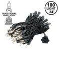 thumbnail image 4 of Novelty Lights 100 Light Clear Christmas Mini Light Set, Black Wire, 34 Long, 4 of 5