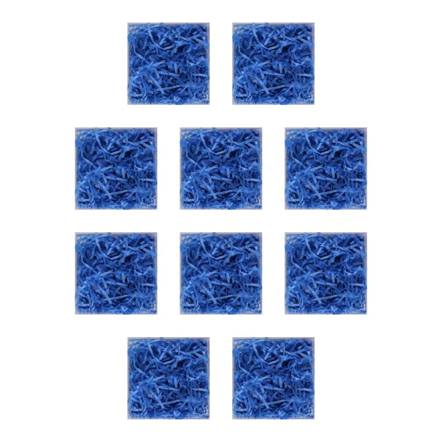 Inteprter 1 paquete de relleno de rafia de papel Lafite, Material de relleno arrugado triturado, suministros prácticos, confeti de Pascua, azul azul real 10Conjunto