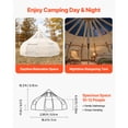 thumbnail image 2 of KFFKFF Canvas Bell Tent, 4-Season 16.4 ft Yurt Tent for Camping with Stove Jack, Durable Poly-Cotton Canvas for Up to 12 People, Includes Rain Cover, Ideal for Family Camping, Glamping,Outdoor Events, 2 of 9