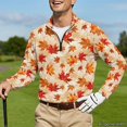 thumbnail image 5 of Aplkyhs Fall Maple Leaves Golf Shirts for Men Long Sleeve Golf Cloth Soft and Comfortable Lightweight Fit Plain Machine Washable for Daily Wear, 5 of 7