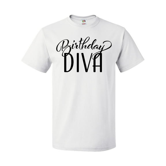 Inktastic Birthday Diva in Black T-Shirt