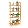 thumbnail image 1 of Giantex 4 Tier Bamboo Ladder Shelf, Freestanding Bookcase Storage Rack, Farmhouse Plant Stand, 1 of 6