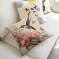 thumbnail image 5 of hummingbird pink flowers butterfliesLinen toss pillowcase decoration pillowcase gifting preferred 18x18 inch cushion cover 4 sets sofa pillowcase sofa bedroom living room car, 5 of 8