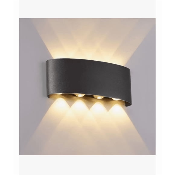 Lámparas Moderna Led De Pared Decorativas Exterior Color Negro