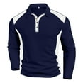 thumbnail image 1 of pstuiky Camisas casuales de manga larga para hombre, Camiseta de manga larga con cuello de solapa y botones para hombre, color liso Tops casuales para hombres xl, 1 of 7