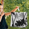 thumbnail image 5 of Coolnut Black White Palm Tree Hand Towels, Ultra Soft Absorbent Fingertip Bath Towels Breathable & Comfort Hand Towels for Bathroom Hotel, Gym and Spa 28"X 14"(2PCS), 5 of 6