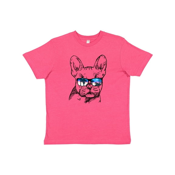 Inktastic French Bulldog Portrait with Sunglasses Youth T-Shirt