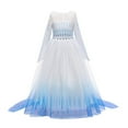 thumbnail image 2 of IBTOM CASTLE Little Girls Princess Dress Halloween Christmas Cosplay Fancy Dress up Long Evening Party Gown 5-6 Years Blue, 2 of 6
