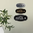 thumbnail image 3 of Victorian Please Use Front Door (Right Arrow) Sign (Black Gold) - Large, 3 of 5