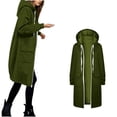 thumbnail image 2 of Smsaxvxz Women's Zip Up Hoodies Fall Fashion Solid Long Sleeve Sweatshirts Oversized Winter Cardigan Jacket Coat with Pocket Army Green S, 2 of 4