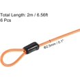 thumbnail image 2 of wqlpp-Security Cable 2.5mm x 2m/6.5ft, 6 Pack Coated Luggage Lock Wire Rope with Double Loop, Clear Orange, 2 of 4