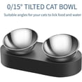 thumbnail image 2 of Cuenco elevable de acero inoxidable PR gato, cuenco basculante PR gato, cuenco antideslizante PR gato y cachorro, 2 of 8