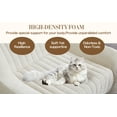 thumbnail image 4 of Ergonomic Bean Bag Chair with Side Pocket - Oversized Comfort for Living Room & Bedroom Use, High-Resilience Foam Support, Soft Velvet, White, 4 of 9