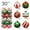 T3, variant on 30Pcs Christmas Set, 2.36" Shatterproof Christmas Tree Ornaments for Christmas Tree Red & White Tree Decoration Christmas Baubles