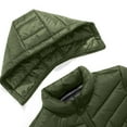 thumbnail image 6 of Xdegoge Plus Size Quilted Jacket for Men Fleece Lined Full Zip Stand Collar Padded Coat Casual Loose Solid Color Jackets Fall Winter Warm Pocketed Outerwear with Removeable Hood, 6 of 8
