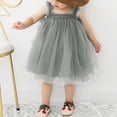 thumbnail image 2 of Godom Little Girls Dress Ruffle Short Sleeve Swing Flowy Casual Sundress Long Dress, 2 of 4