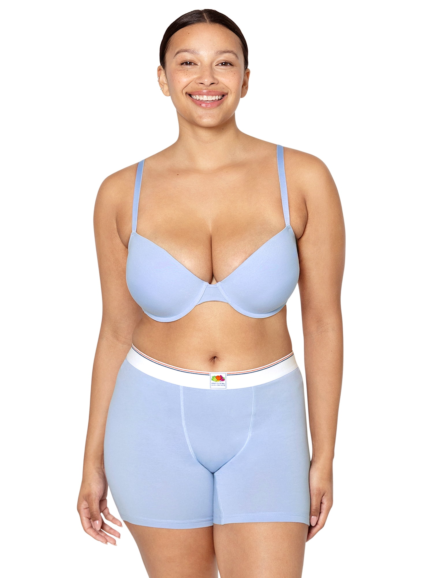 fresh collection by Fruit of the Loom Women's Cotton Boxer Brief 2-pack