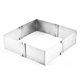 thumbnail image 1 of Kearding Molde de pastel cuadrado ajustable de acero inoxidable, molde telescópico para pastelería, herramienta para hornear, 1 ud. Herramientas y accesorios para hornear plata L Kearding HA5333-02B, 1 of 6