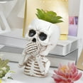 thumbnail image 3 of Uxgjfwu Halloween Skull Planter Pot - Hand Painted Resin Flower Pot for Indoor Outdoor Decor, 3 of 6