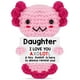thumbnail image 1 of Juguete de peluche con forma de axolotl hecho a ganchillo para hija de mamá y papá, 1 of 7