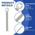 thumbnail image 3 of Uxcell Lifting Shoulder Eye Bolts, Machinery Shoulder Lifting Screw Bolt 304 Stainless Steel Threaded Screw Eyebolt M5x48mm 10, 3 of 7