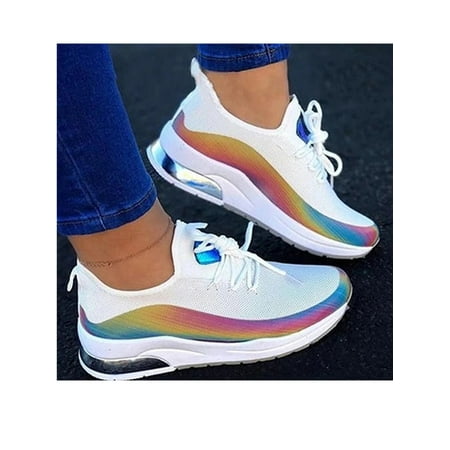 

SIMANLAN Women s Wide Width Walking Shoes Lace Up Non Slip Running Sneakers