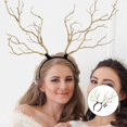 thumbnail image 3 of Decorative Festival Headband Fashionable Girls Antler Headband Deer Costume for Decor, 3 of 4