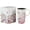 Pink Garden, variant on Topadorn Ceramic Mugs Porcelain Latte Tea Cup Coffee Mug with Lid and Gift Box,17oz.Sailing Ship