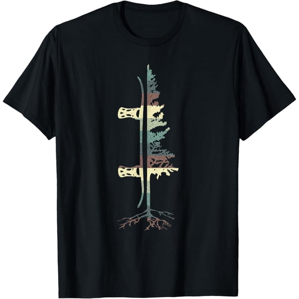 Camiseta de regalo para snowboard de pino vintage