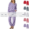 thumbnail image 7 of Dlentnea Women's Pajamas Sets Fleece 2 Piece Comfy Loungewear Winter Warm Fuzzy Sleepwear for Winter, 7 of 7