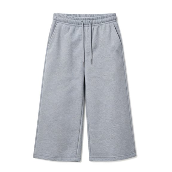 OSOLU Girls Capri Pants Wide Leg Casual Drawstring Summer Cropped Athletic Joggers Sweatpants Breathable Activewear For Kids 4-15Y