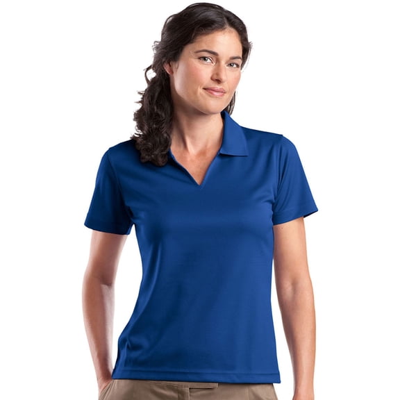 Sport-Tek Ladies Dri-Mesh V-Neck Polo. L469