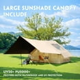 thumbnail image 2 of EROMMY 3-4 Person Inflatable Tents for Camping with Large Rainproof Cover, Blow-Up Tent with Hand Pump, Easy Setup Tent House, Air Tent for Camping Adult,Beige, 2 of 12