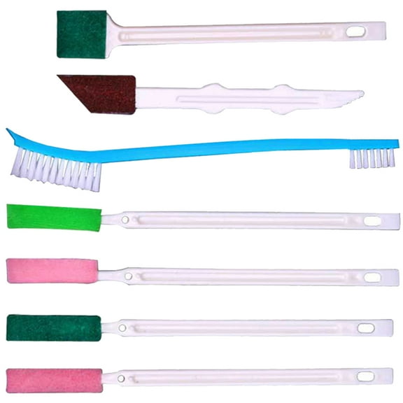 7 Pcs Toilet Bowl Cleaner Wand Crevice Brush Corner Cleaning Groove