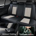 thumbnail image 6 of Black and Gray Car Seat Covers, Made of Waterproof Leather with 4-Layer Anti-Slip Protection and Lumbar Support; a Complete 5-Piece Full Set, Suitable for Most 5-Seat Vehicles, 6 of 8
