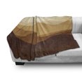 thumbnail image 3 of Tan Soft Flannel Fleece Throw Blanket, Sunrise over the Mountains Conceptual Landscape Hills Rays Scenery, Cozy Plush for Indoor and Outdoor Use, 50" x 60", Sand Brown Pale Brown, by Ambesonne, 3 of 6
