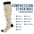 thumbnail image 2 of FORMRS Womens Knee High Socks Casual Long Thick Travel Daily Wear, 2 Pairs, Birds Tea Time, 2 of 6