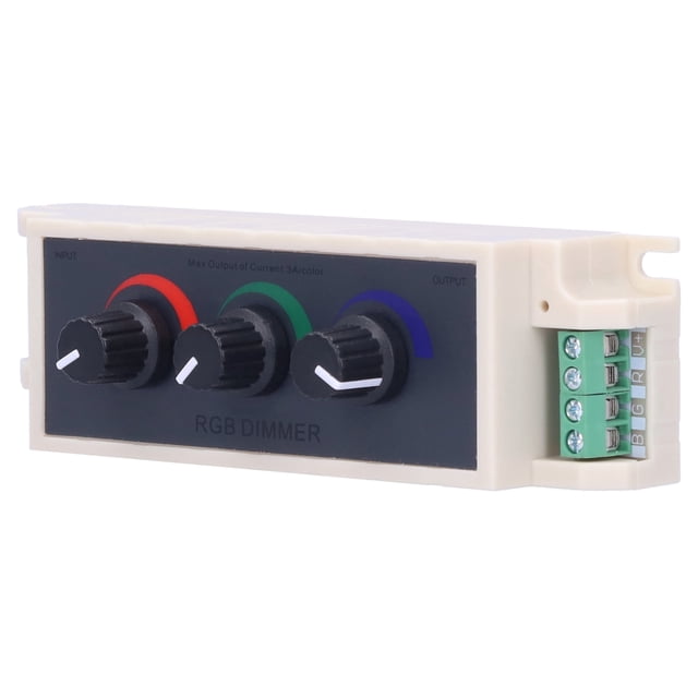RGB Knob Dimmer Smart LED Light Brightness Adjustment 3?Channel Controller DC12?24V