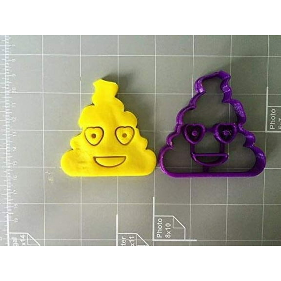 Poop with Lovely Eyes Cookie Cutter- Fast Shipping - Sharp Edges - Exceptional Quality